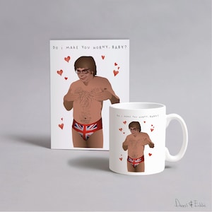 Tazza e biglietto d'auguri divertenti per l'anniversario, San Valentino divertente, compleanno, moglie, fidanzata, partner - Ti faccio eccitare, tesoro?