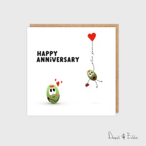 Biglietto d'auguri per l'anniversario di Olive You, biglietto divertente, per la fidanzata, per il fidanzato, per la moglie, per il marito, per il partner - Buon anniversario