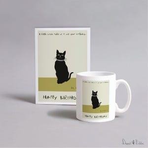 Verjaardagscadeau grappige kat, hilarische kattenkaart, mok, voor vriend, gelukkige verjaardag - A Little Birdie Told Me It Was Your Birthday...
