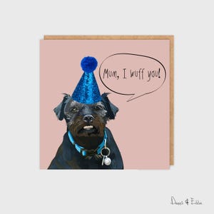 Divertente biglietto d'auguri per la festa della mamma con il cane Ted, Mortimer & Whitehouse - Biglietto Ted, il miglior regalo per andare a pescare - "Ti ho rovinato!" Il biglietto più carino per la mamma con il cane