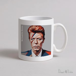 Caneca David Bowie, cartão de aniversário Ziggy Stardust, conjunto de presentes - We Could Be Heroes