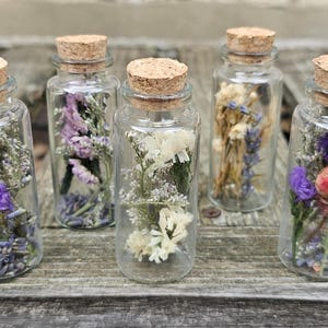 Dried Flower Terrarium Jar: Wildflower Bouquet, Botanical Decor