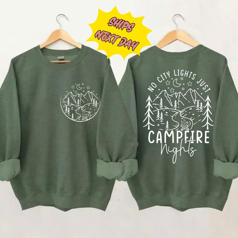 Camping Team Sweatshirt, Campfire Family Shirt, Fall Apparel Sweatshirt