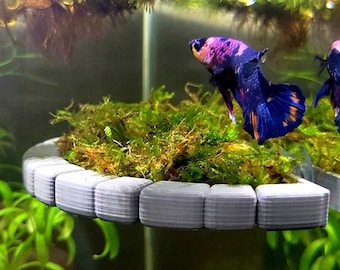 Aquarium Moss Ledge, Stone Style Betta Resting Shelf, Shrimp Tank Decor, Aquascape Plant Platform