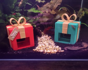 fish box fish tank accessories YOLUFER Aquarium Decorations Resin Treasure Ornaments Simulation Treasure Chest Aquarium Landscape Decoration for : Pet Supplies 64.34.5cm Small Betta Fish Tank, Stackable