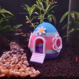 Easter Egg House Aquarium Hide | Spring Fish Tank Decor | Personalizable
