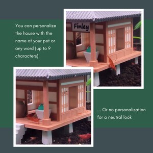 Asian House Aquarium Hide - Betta & Shrimp Cave - Korean Hanok Fish Tank Decor image 3