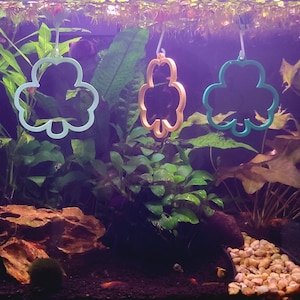 Floating Shamrock Hoops Aquarium Set — Betta Enrichment Swim Through Rings — St Patricks Day Fish Tank Decor (Set of 3)