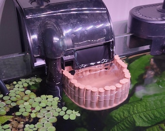 Aquarium HOB Filter Baffle - Bamboo Design - Gentle Water Flow Reducer for Betta Fish Tanks