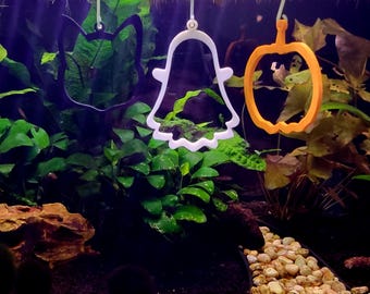 Floating Aquarium Halloween Hoop - Betta Enrichment Swim Through Ring - Fish Tank Decor