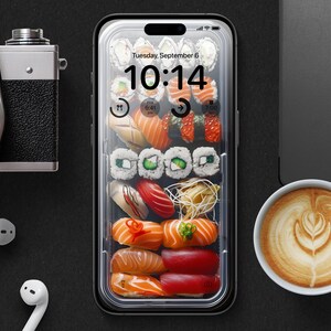 4k sushi food box mobile wallpaper for iPhone and Android Phones