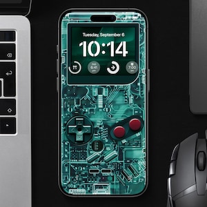 4k green Gameboy console mobile wallpaper for iPhone and Android Phones
