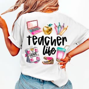 Retro Teacher Life PNG, Back to School png, First Day of School png, Elementary school png, Teacher Clipart, Teacher Shirt, Gift for Teacher