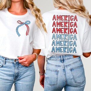 Coquette America PNG, Coquette 4th of July png, Patriotic png, Retro 4th of July png, America png, Preppy USA png, 4th of July Shirt