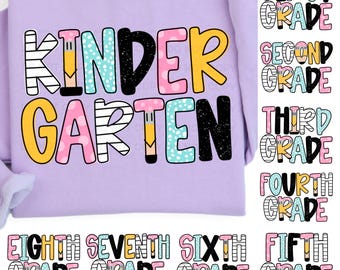 Retro Back To School Teacher Bundle, Grade Levels png, First Day of School png, Elementary school png, Teacher Shirt, Gift for Teacher