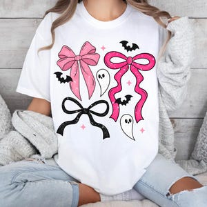 Coquette Halloween PNG, Spooky Season png, Girly Halloween png, Trendy Halloween Shirt, Cute Ghost png, Halloween Clipart, Digital download