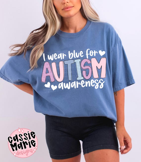 I Wear Blue for Autism Png | Autism Awareness Png | Autism Png | Autism Awareness Month Png