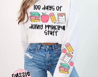 100 Days of School PNG | 100 Days of Doing Principal Stuff png | School png | Principal png | Funny Principal png | Digital Download