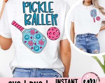 Pickleball svg | Pickleballer svg | Preppy sport svg | Digital download