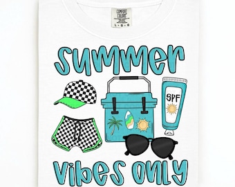 Solo PNG con vibraciones de verano retro, PNG de verano para niño, Sublimación de verano, Camiseta de verano de moda, PNG de hola verano, Camiseta de verano para niño, Descarga digital