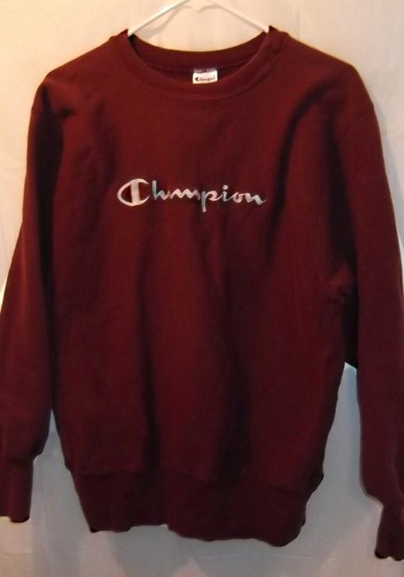 burgundy sweatshirt champion