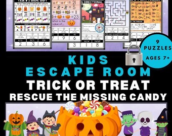 Halloween Escape Room Kit: Süßes oder Saures Geduldsspiel (PDF Download
