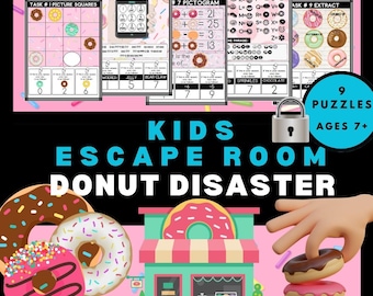 Donut Escape Room Kit: Printable Puzzle Game for Kids (PDF Download