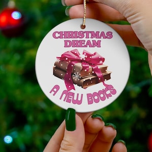 book ornament, book lover gift, book club ornament, book lover ornament, books ornament, gift for book lover, book lover ornaments