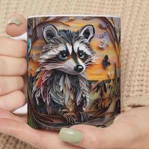 Waschbär Keramik Becher, Einzigartige Geschirr