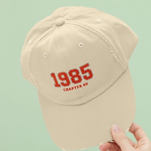 40th birthday hat, 1985 birthday, birthday hat, 40th birthday, 40th birthday gift, Vintage Distressed Cap, Gift for Dad or Friends