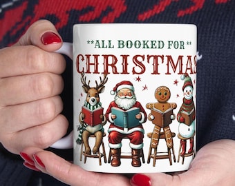 All Booked for Christmas Mug: Book Lover Gift