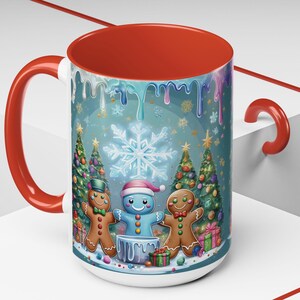 Festive Gingerbread Mug, gingerbread mug, holiday mug, unique holiday gift, winter mug, unique mug, christmas coffee mug