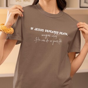 Comfort Colors Christian T-Shirt: Faith Over Fear, Bible Verse Apparel