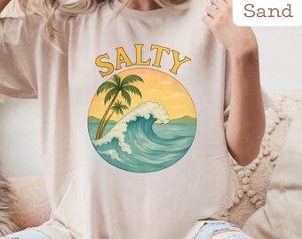 Salty Beach T-Shirt: Coconut Girl Summer Vacation Shirt