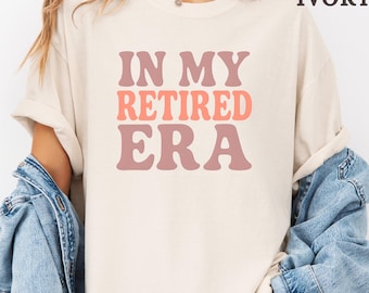 Comfort Colors-T-shirt 'Retired Era': cadeau leraar pensioen
