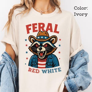 Comfort Colors wildes Waschbär-T-Shirt: Lustiges 4