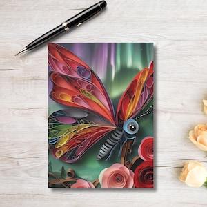 Butterfly Hardcover Journal: Artistic Aurora Design