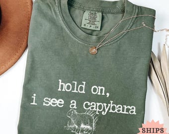 Comfort Colors Capybara T-Shirt, Trendy Graphic Tee