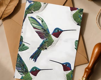 Hummingbird Hardcover Journal: Artistic Bird Notebook