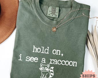 T-shirt Comfort Colors Raccoon, grappig T-shirt Trash Panda