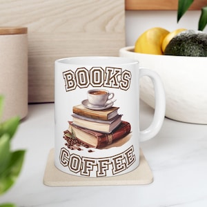 books coffee mug, books gift, book lover mug, book lover gift, reading mug, books mug, librarian gifts, bookish mug, book mugs