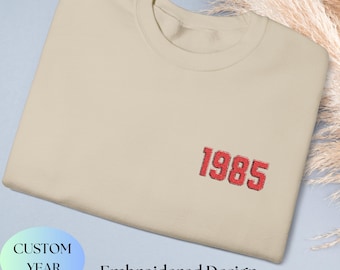 Retro 1985 Sweatshirt,embroidered 1985 sweatshirt, 1985 sweatshirt, embroidered crewneck, 40th birthday shirt, 40 and fabulous