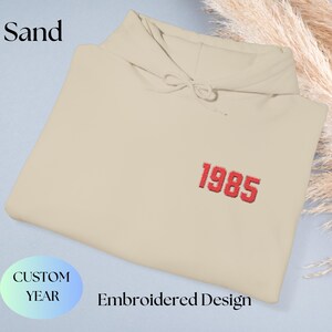 1985 Hooded Sweatshirt, 1985 sweatshirt, embroidered hoodie, 40th birthday, 40th birthday shirt,embroidered sweater,1985