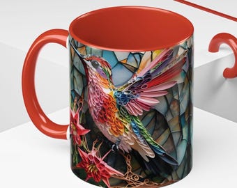 Hummingbird Coffee Mug: Colorful Bird Art, Nature Lover Gift