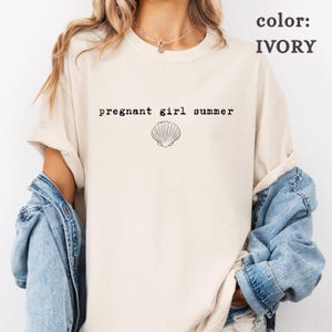 Comfort Colors® Koszulka letnia dla ciężarnej dziewczynki, koszulka Baby Reveal, koszulka z informacją o ciąży, koszulka na baby shower, koszulka dla dziewczynki