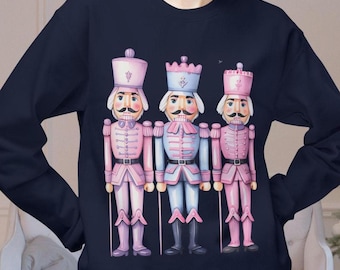 nutcracker sweater, pink nutcracker, christmas nutcracker, nutcracker soldier, nutcracker gift, pink christmas shirt, nutcracker gifts
