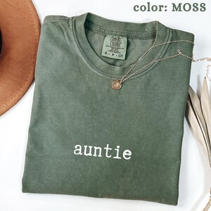 Camiseta "Tía" Comfort Colors®, regalo para tía, camiseta genial para tía, promoción a tía, regalo de cumpleaños para tía, regalos para tías, camisetas para tías