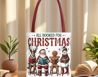 Weihnachtszeichen-Einkaufstasche, Feiertags-Buch-Liebhaber-Geschenk