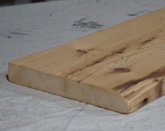 Reclaimed Pine Wood Floating Shelf: Rustic Light Shelving (36" x 10")