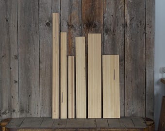 Reclaimed Bowling Alley Wood: Heart Pine Lumber for DIY Projects (2" x 8")